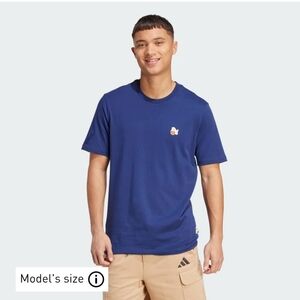 ADIDAS Men's Blue Graphic T-Shirt LARGE NWT